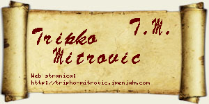Tripko Mitrović vizit kartica